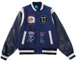 画像1: skull ETL embroidery jacket baseball uniform jacket blouson　ユニセッ クス男女兼用スカルポップ刺繍ジャケットスタジアムジャンパー スタジャン ブルゾンバイカージャケット (1)