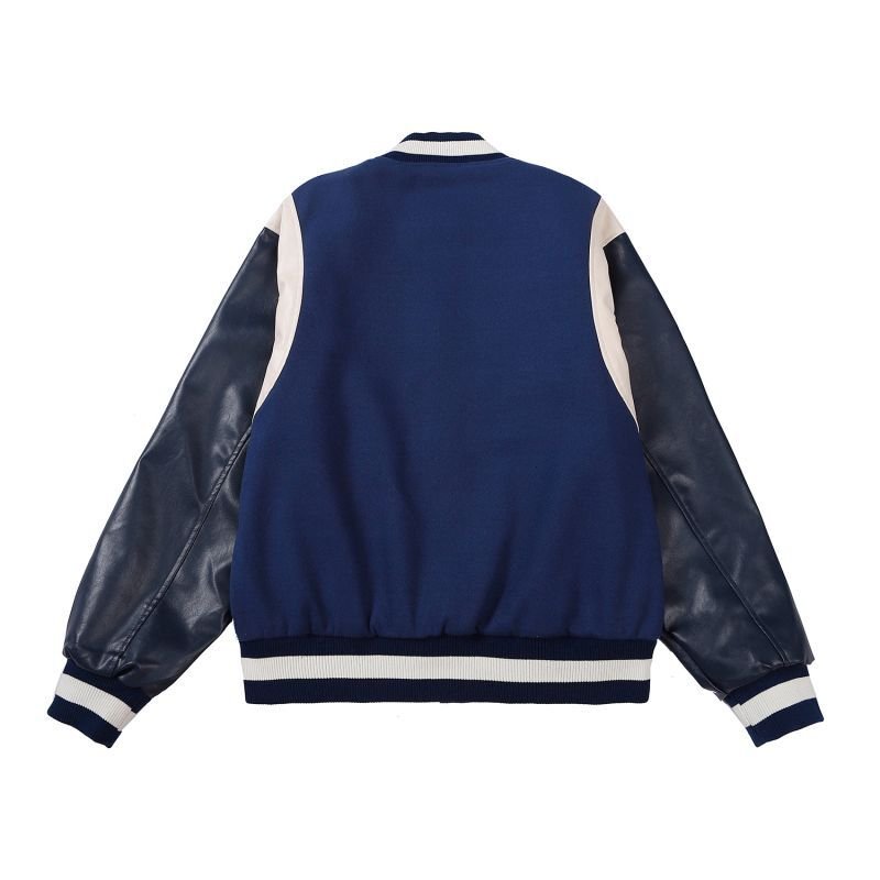 画像3: skull ETL embroidery jacket baseball uniform jacket blouson ユニセッ クス男女兼用スカルポップ刺繍ジャケットスタジアムジャンパー スタジャン ブルゾンバイカージャケット (3)