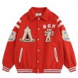 画像1: cross chapel embroidery jacket baseball uniform jacket blouson　ユニセッ クス男女兼用クロスチャペル刺繍ジャケットスタジアムジャンパー スタジャン ブルゾンバイカージャケット (1)