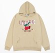 画像1: HEYBIG cherry print hoodiesweater  ユニセックス 男女兼用 HEY BIG チェリープリント フーディスウェットパーカー (1)