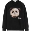 画像1: plush panda round neck pullover sweater　ユニセックス 男女兼用モコモコパンダプルオーバ  セーター (1)