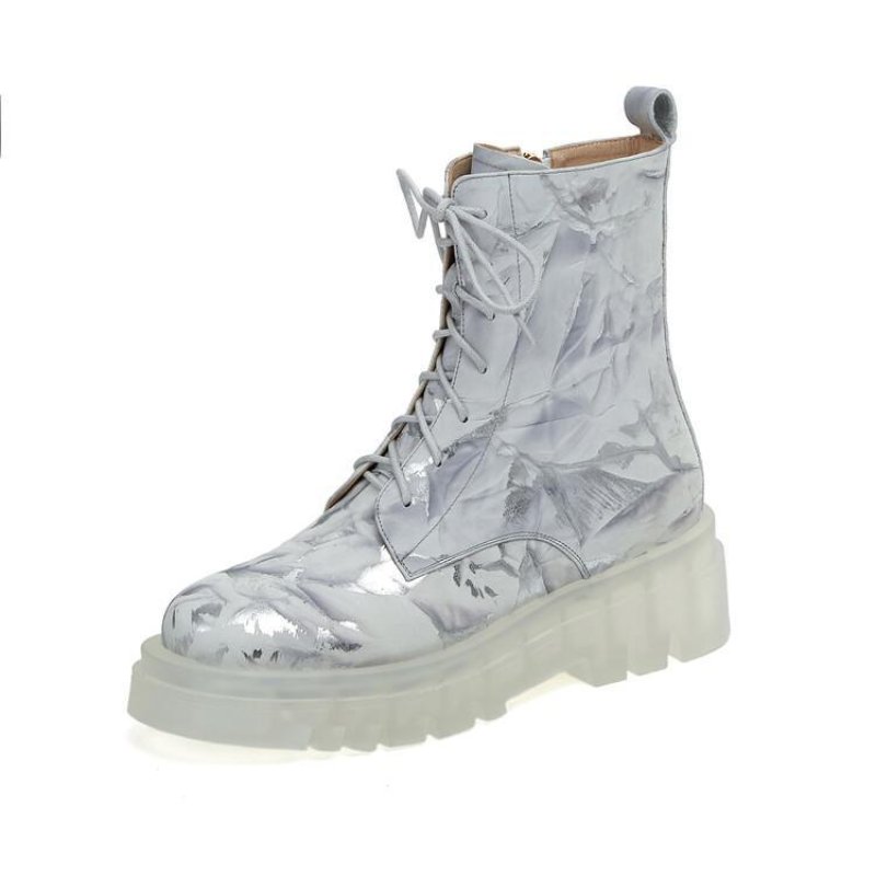 画像2: Woman's lace-up leather PAINTmartin boots　男女兼用ユニセックスレースアップレザーペイントブーツ (2)