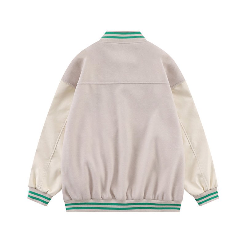 画像3: jigsaw puzzle  smile embroidery jacket baseball uniform jacket blouson ユニセッ クス男女兼用刺繍ジグソーパズルスマイルジャケットスタジアムジャンパー スタジャン ブルゾンバイカージャケット (3)