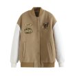 画像3: bulldog embroidery jacket baseball uniform jacket blouson　ユニセッ クス男女兼用ブルドッグ 犬刺繍ジャケットスタジアムジャンパー スタジャン ブルゾンバイカージャケット (3)