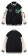 画像6: jigsaw puzzle  smile embroidery jacket baseball uniform jacket blouson　ユニセッ クス男女兼用刺繍ジグソーパズルスマイルジャケットスタジアムジャンパー スタジャン ブルゾンバイカージャケット (6)