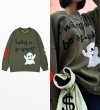 画像3: Spooky print pullover sweatshirt sweater　ユニセックス 男女兼用スプーキーSpookyプルオーバ  セーター (3)