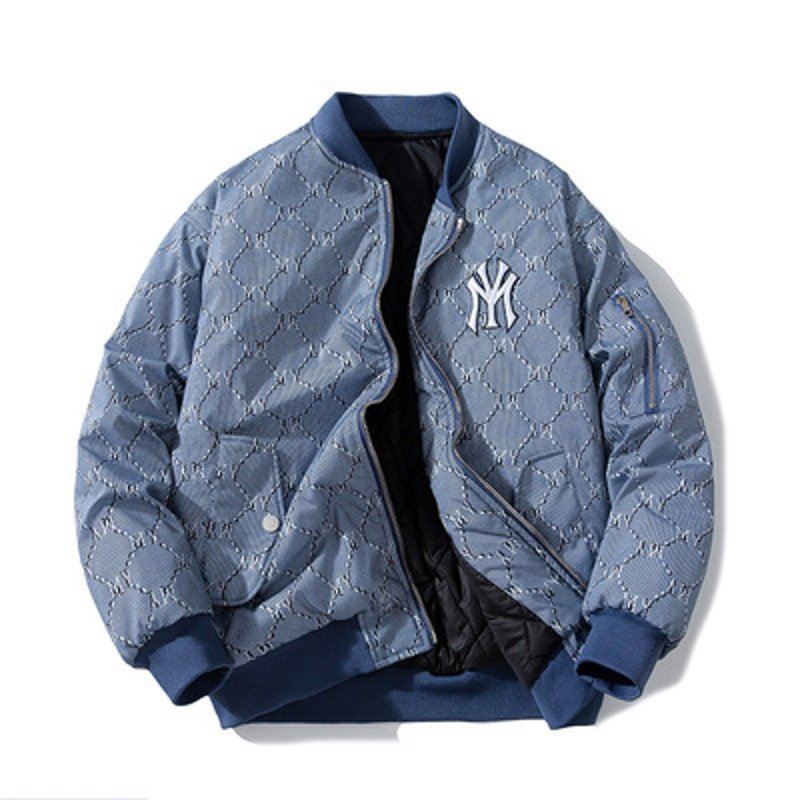 画像1:  MLB NY New York Yankees Monogram MA-1 Jumper jacket baseball uniform jacket blouson　ユニセッ クス男女兼用MLB NYニューヨークヤンキースモノグラム MA-1ジャンバージャケットスタジアムジャンパー スタジャン ブルゾンバイカージャケット (1)