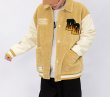 画像8: fleece logo emblem Jumper jacket baseball uniform jacket blouson　ユニセッ クス男女兼用フリースロゴエンブレム刺繍MA-1ジャンバージャケットスタジアムジャンパー スタジャン ブルゾンバイカージャケット (8)