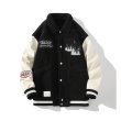 画像3: fleece logo emblem Jumper jacket baseball uniform jacket blouson　ユニセッ クス男女兼用フリースロゴエンブレム刺繍MA-1ジャンバージャケットスタジアムジャンパー スタジャン ブルゾンバイカージャケット (3)