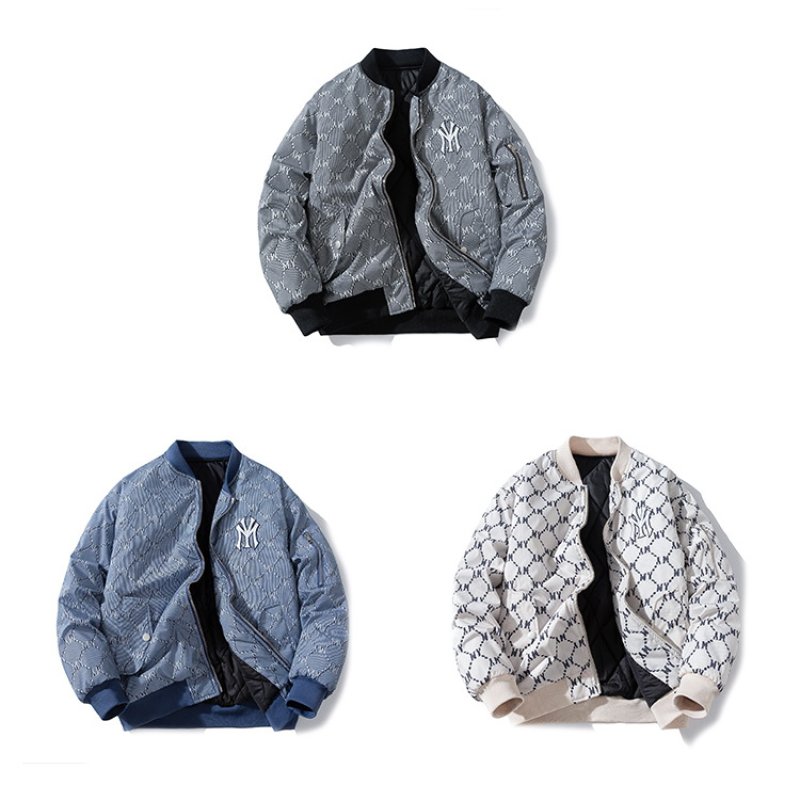 画像10:  MLB NY New York Yankees Monogram MA-1 Jumper jacket baseball uniform jacket blouson　ユニセッ クス男女兼用MLB NYニューヨークヤンキースモノグラム MA-1ジャンバージャケットスタジアムジャンパー スタジャン ブルゾンバイカージャケット (10)