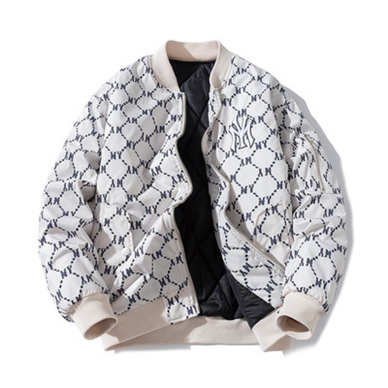 画像3:  MLB NY New York Yankees Monogram MA-1 Jumper jacket baseball uniform jacket blouson　ユニセッ クス男女兼用MLB NYニューヨークヤンキースモノグラム MA-1ジャンバージャケットスタジアムジャンパー スタジャン ブルゾンバイカージャケット (3)