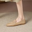 画像3: Flat leather gathered pumps Slip-on 　フラットレザーギャザーパンプス　スリッポン (3)