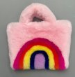 画像2: Fur Rainbow Tote Shoulder Bag　ファーレインボートートショルダーバッグ (2)