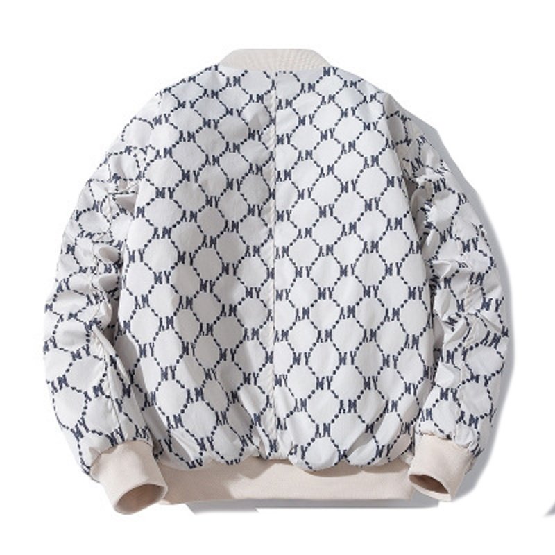 画像6:  MLB NY New York Yankees Monogram MA-1 Jumper jacket baseball uniform jacket blouson　ユニセッ クス男女兼用MLB NYニューヨークヤンキースモノグラム MA-1ジャンバージャケットスタジアムジャンパー スタジャン ブルゾンバイカージャケット (6)