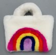 画像1: Fur Rainbow Tote Shoulder Bag　ファーレインボートートショルダーバッグ (1)