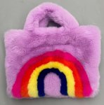 画像4: Fur Rainbow Tote Shoulder Bag　ファーレインボートートショルダーバッグ (4)