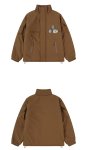 画像6: pop mini emblem down jacket blouson　ユニセッ クス男女兼用ポップミニエンブレムダウンジャケットダウンジャケットスタジアムジャンパー スタジャン ブルゾン (6)