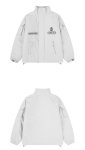 画像4: pop mini emblem down jacket blouson　ユニセッ クス男女兼用ポップミニエンブレムダウンジャケットダウンジャケットスタジアムジャンパー スタジャン ブルゾン (4)
