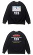 画像3: RRR123 cross letter printing plus velvet round neck sweater  ユニセックス 男女兼用RRR123 クロスレタープリント スウェットプルオーバートレーナー (3)