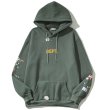 画像5: hand-painted graffiti splash ink hoodiesweater   ユニセックス 男女兼用スプラッシュ インクレタープリント フーディスウェットパーカー (5)