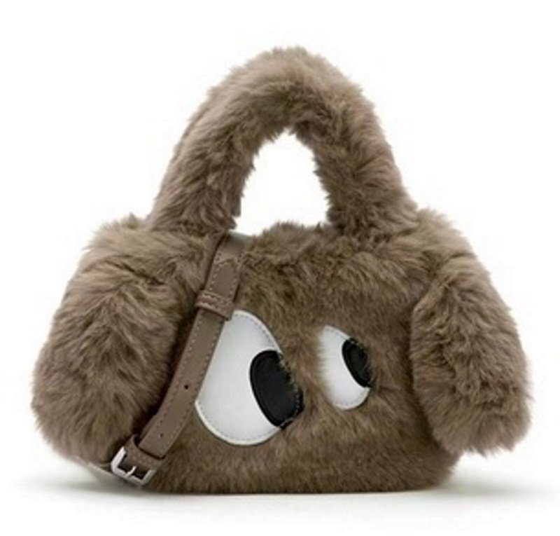 画像2: eyeball fur tote shoulder bag アイボール目玉ファートートショルダーバッグ (2)