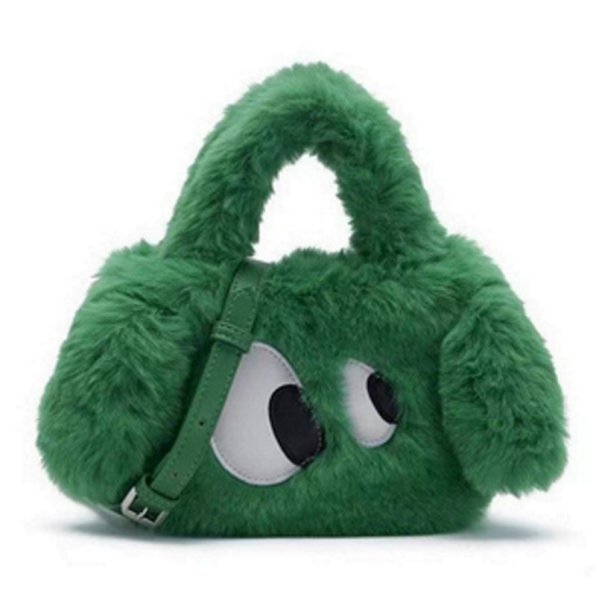 画像1: eyeball fur tote shoulder bag　アイボール目玉ファートートショルダーバッグ (1)