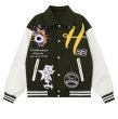 画像2: doberman dog embroidery embroidery Jumper jacket baseball uniform jacket blouson　ユニセッ クス男女兼用ドーベルマンドッグ刺繍ジャケットスタジアムジャンパー スタジャン ブルゾンジャケット (2)