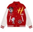 画像3: doberman dog embroidery embroidery Jumper jacket baseball uniform jacket blouson　ユニセッ クス男女兼用ドーベルマンドッグ刺繍ジャケットスタジアムジャンパー スタジャン ブルゾンジャケット (3)