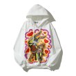 画像2: Travis hip-hop design hand-painted graffiti Bugs Bunny print hoodiesweater  ユニセックス 男女兼用 バックスバニーグラフィック落書きプリント フーディスウェットパーカー (2)