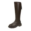 画像4: Woman's Muffin Thick-soled British Thin Boots boots　厚手プラットフォームレザージップロングブーツ (4)