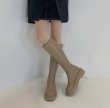 画像7: Woman's Muffin Thick-soled British Thin Boots boots　厚手プラットフォームレザージップロングブーツ (7)