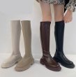 画像9: Woman's Muffin Thick-soled British Thin Boots boots　厚手プラットフォームレザージップロングブーツ (9)