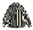 画像7: Striped Lamb Plush Shirt JacketJumper jacket baseball uniform jacket blouson　ユニセッ クス男女兼用ストライプ ラム プラッシュ シャツ ジャケットスタジアムジャンパー スタジャン ブルゾンジャケット (7)
