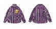 画像6: Striped Lamb Plush Shirt JacketJumper jacket baseball uniform jacket blouson　ユニセッ クス男女兼用ストライプ ラム プラッシュ シャツ ジャケットスタジアムジャンパー スタジャン ブルゾンジャケット (6)