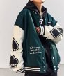 画像11: playing card embroideryJumper jacket baseball uniform jacket blouson　ユニセッ クス男女兼用トランプ カード刺繍ジャケットスタジアムジャンパー スタジャン ブルゾンジャケット (11)