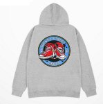 画像1: sneaker print hoodie sweater  ユニセックス 男女兼用スニーカープリント フーディスウェットパーカー (1)