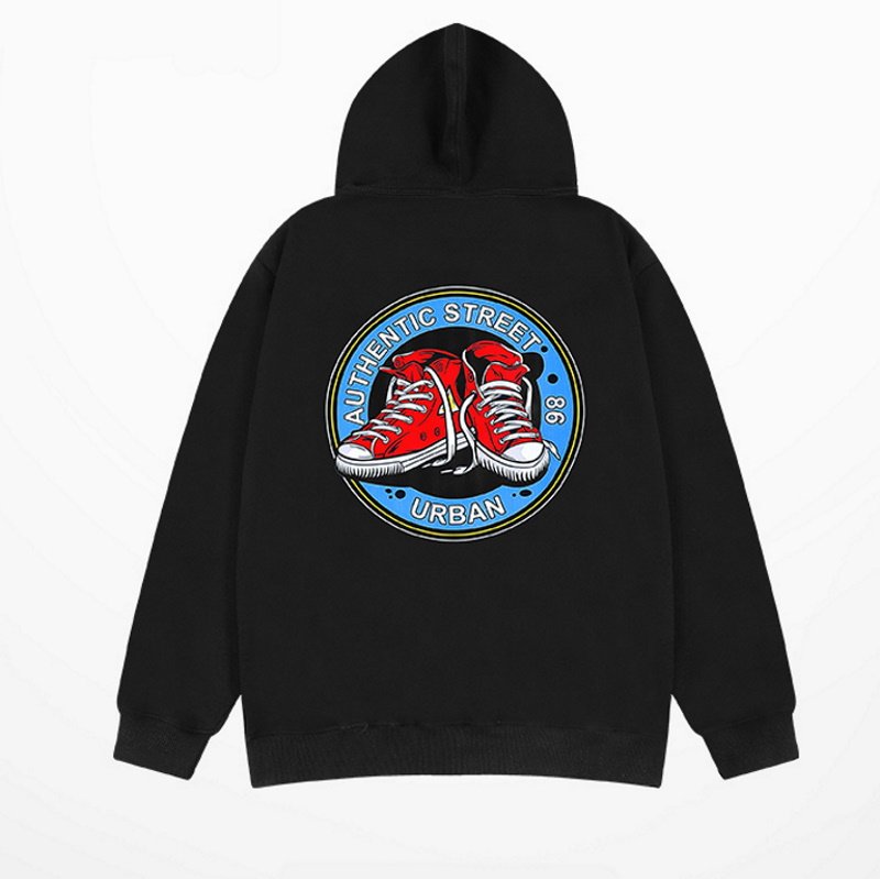 画像3: sneaker print hoodie sweater  ユニセックス 男女兼用スニーカープリント フーディスウェットパーカー (3)