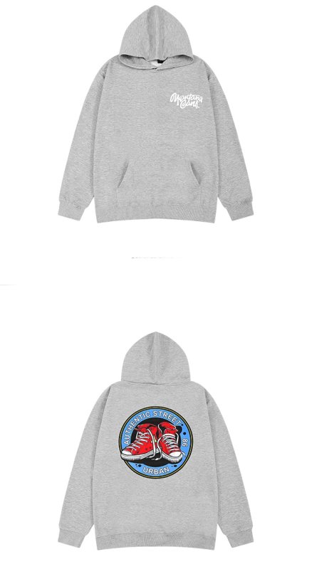 画像4: sneaker print hoodie sweater  ユニセックス 男女兼用スニーカープリント フーディスウェットパーカー (4)