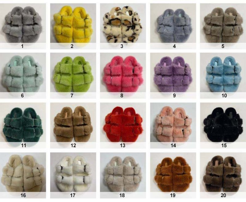 画像3: 22 Mink Fur Mules Clogs Slippers Shoes リアル ミンクファー クロッグス　モコモコサンダル スリッパ ミュール (3)