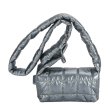 画像1: metallic Quilted padded down cassette bag cross body shoulder bag 　メタリックキルティング 絞り ペディング カセット クロスバッグ ショルダートート ポシェット (1)