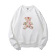 画像2: flower bear printing round neck sweater  ユニセックス 男女兼用フラワーベア熊プリントラウンドネックスウェットプルオーバートレーナー (2)