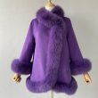 画像8: 22 Women's Real Fox Real Fur Cashmere Short Coat  リアル フォックスファートリム カシミア ショート コート  (8)