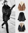 画像7: eco-friendly fur coat  Jacket coat　　スプライシングシープスキンジャケット ブルゾンコート (7)