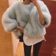 画像3: Women's simple fakerabbit Faux fur Pullover short coat sweater 即納シンプル プルオーバー モコモコ フェイクラビットファー エコファー ポンチョ トップス コート セーター  (3)