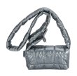 画像9: metallic Quilted padded down cassette bag cross body shoulder bag 　メタリックキルティング 絞り ペディング カセット クロスバッグ ショルダートート ポシェット (9)