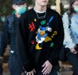 画像3: angry Donald Duck printing round neck sweater  ユニセックス 男女兼用アグリードナルドダックプリントラウンドネックスウェットプルオーバートレーナー (3)