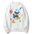 画像2: angry Donald Duck printing round neck sweater  ユニセックス 男女兼用アグリードナルドダックプリントラウンドネックスウェットプルオーバートレーナー (2)