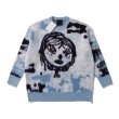 画像3: graffiti printed mohair KNIT SWEATER Knit  　ガールグラフィックモヘア編み込み丸首ラウンドネックセーターニット (3)