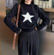 画像5: SOFT TOUCH STAR KNIT SWEATER Knit  　スター星編み込み丸首ラウンドネックセーターニット (5)