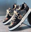 画像5: Men'sflower embroidery  sneakers leather sneaker shoes ユニセックス男女兼用フラワー刺繍 レースアップ レザースニーカー カジュアル シューズ (5)